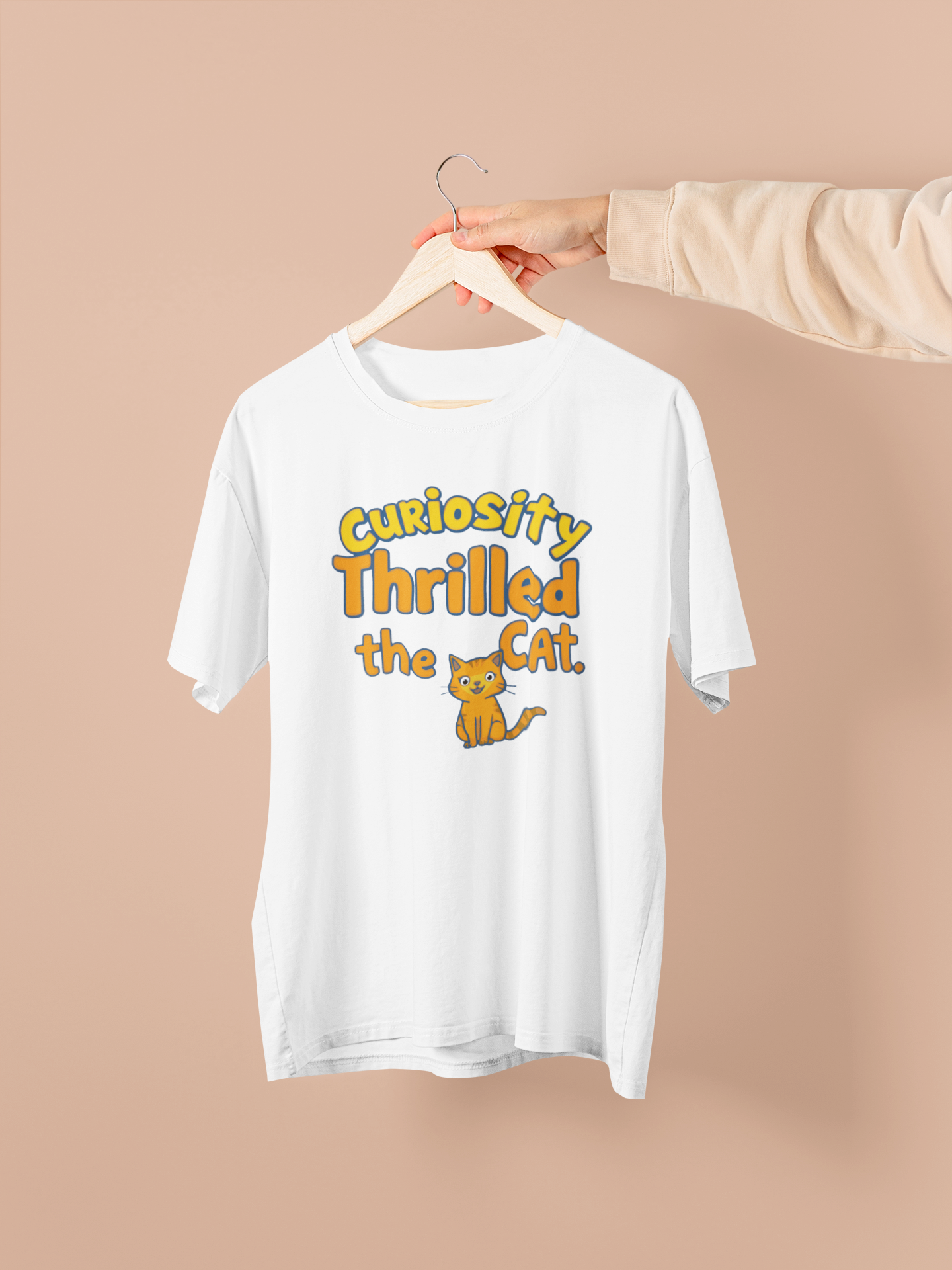 Curiosity Thrilled the Cat Oversized Unisex T-Shirt