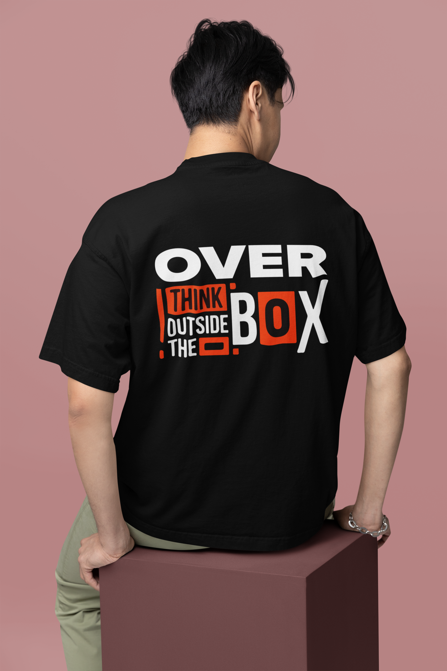 Overthink Outside the Box Oversized Unisex T-Shirt