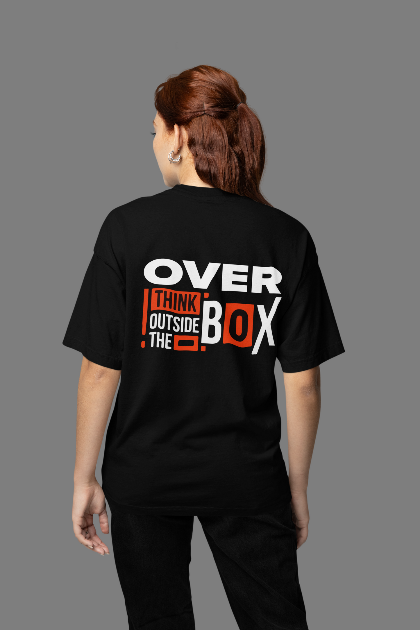 Overthink Outside the Box Oversized Unisex T-Shirt