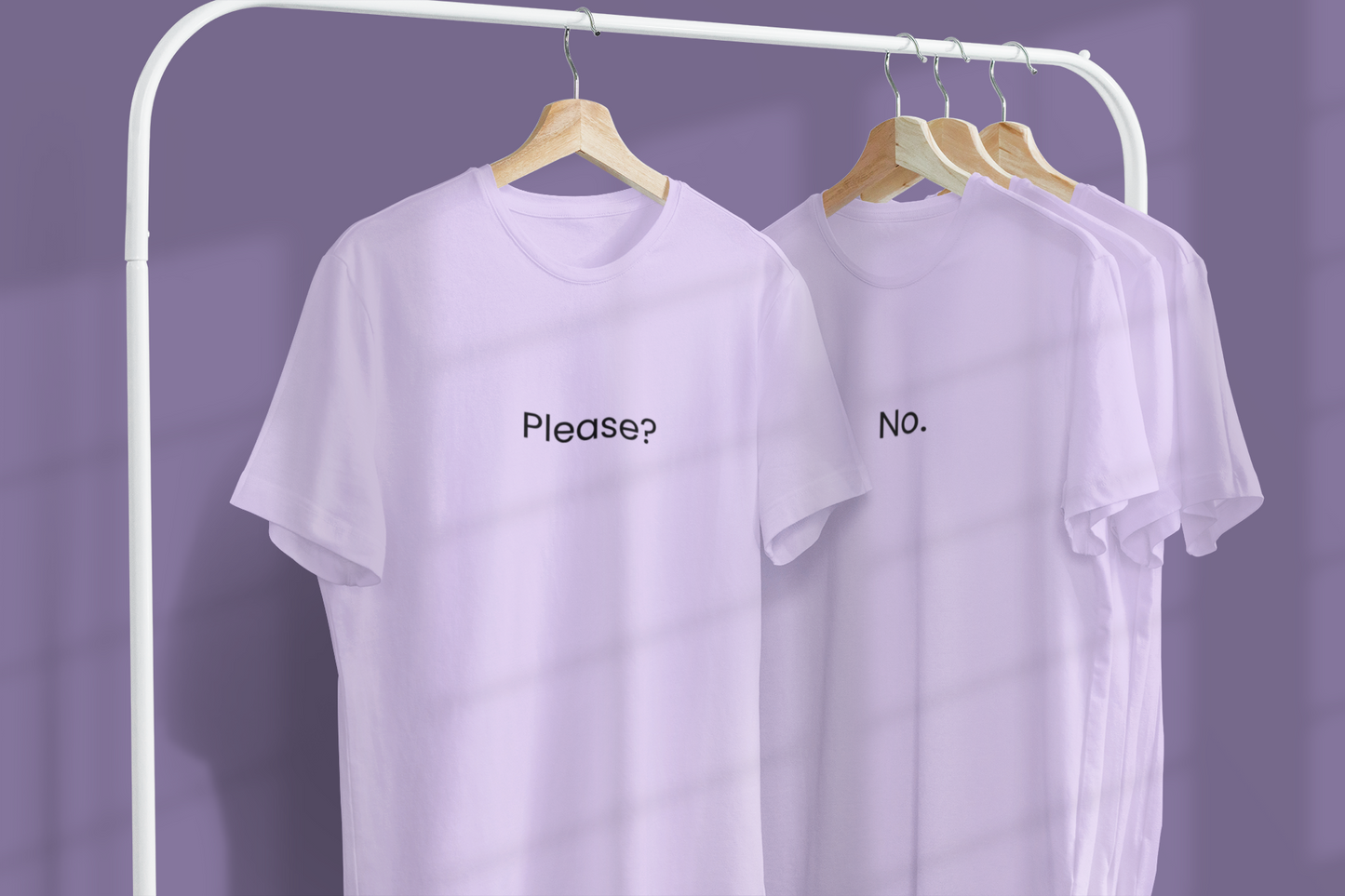 Please(W) and No(M) Couple T-Shirt