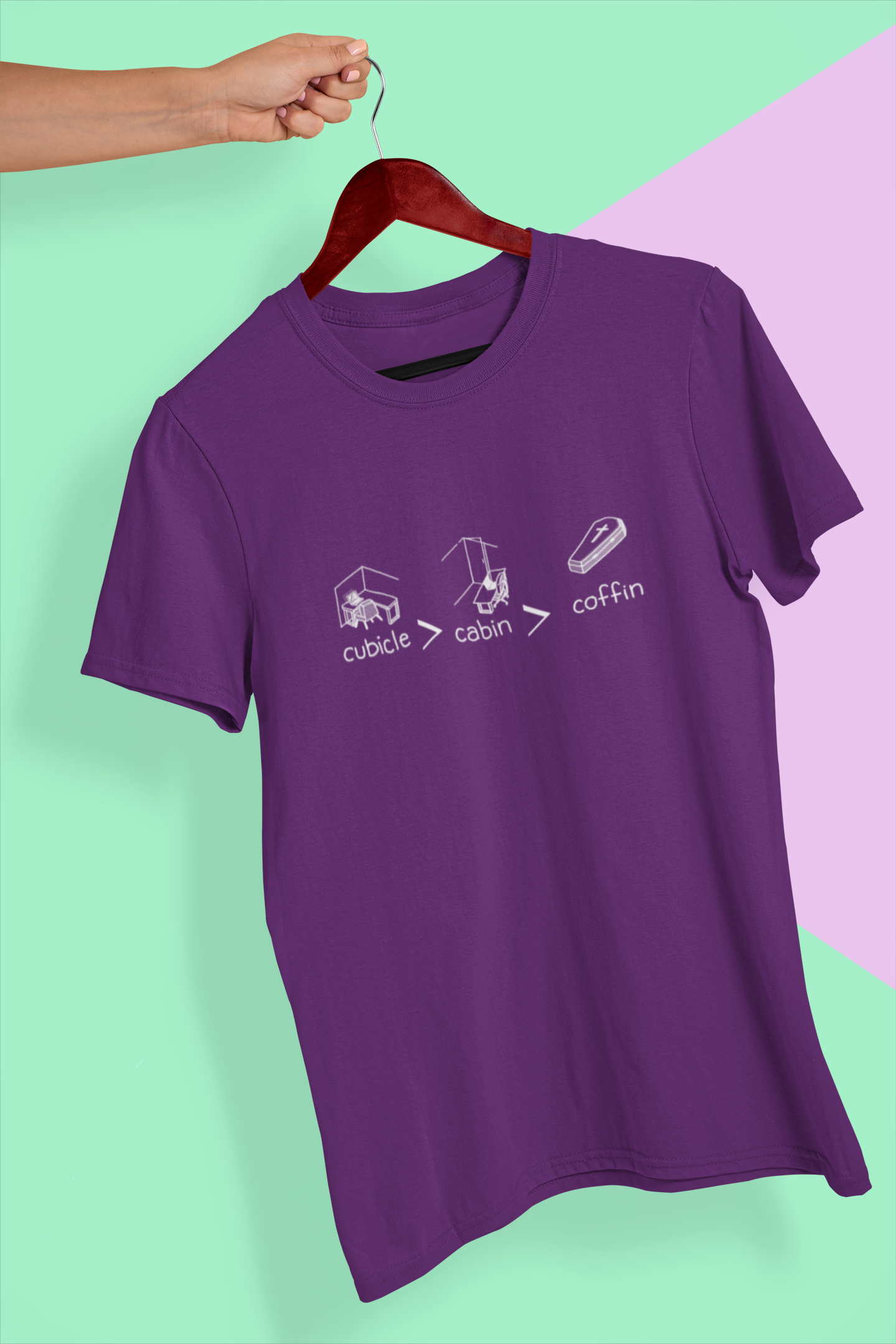 Cubicle Cabin Coffin Men's T-Shirt