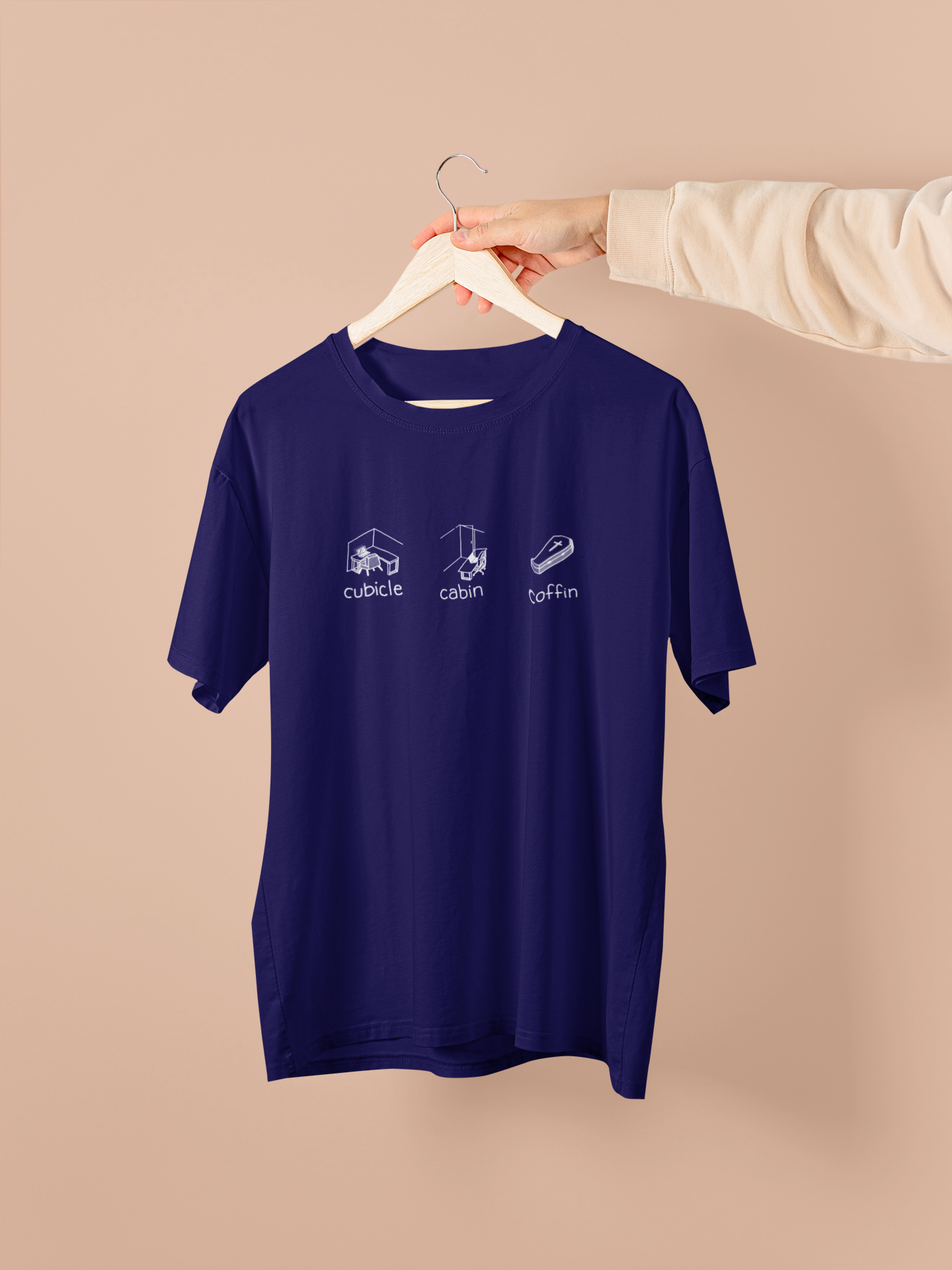 Cubicle Cabin Coffin Oversized Unisex T-Shirt