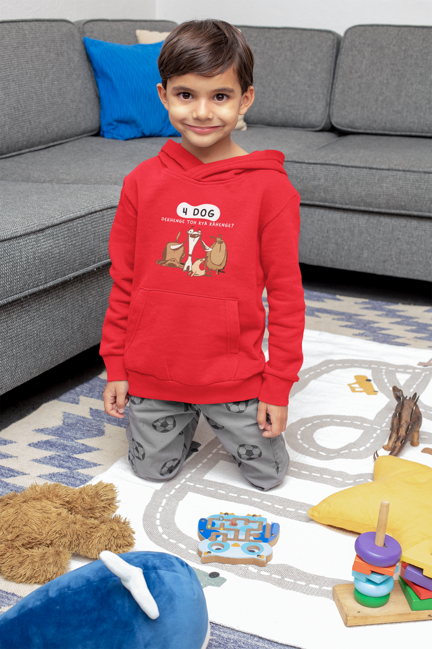 4 Dog Kya Kahenge Kids Hoodie