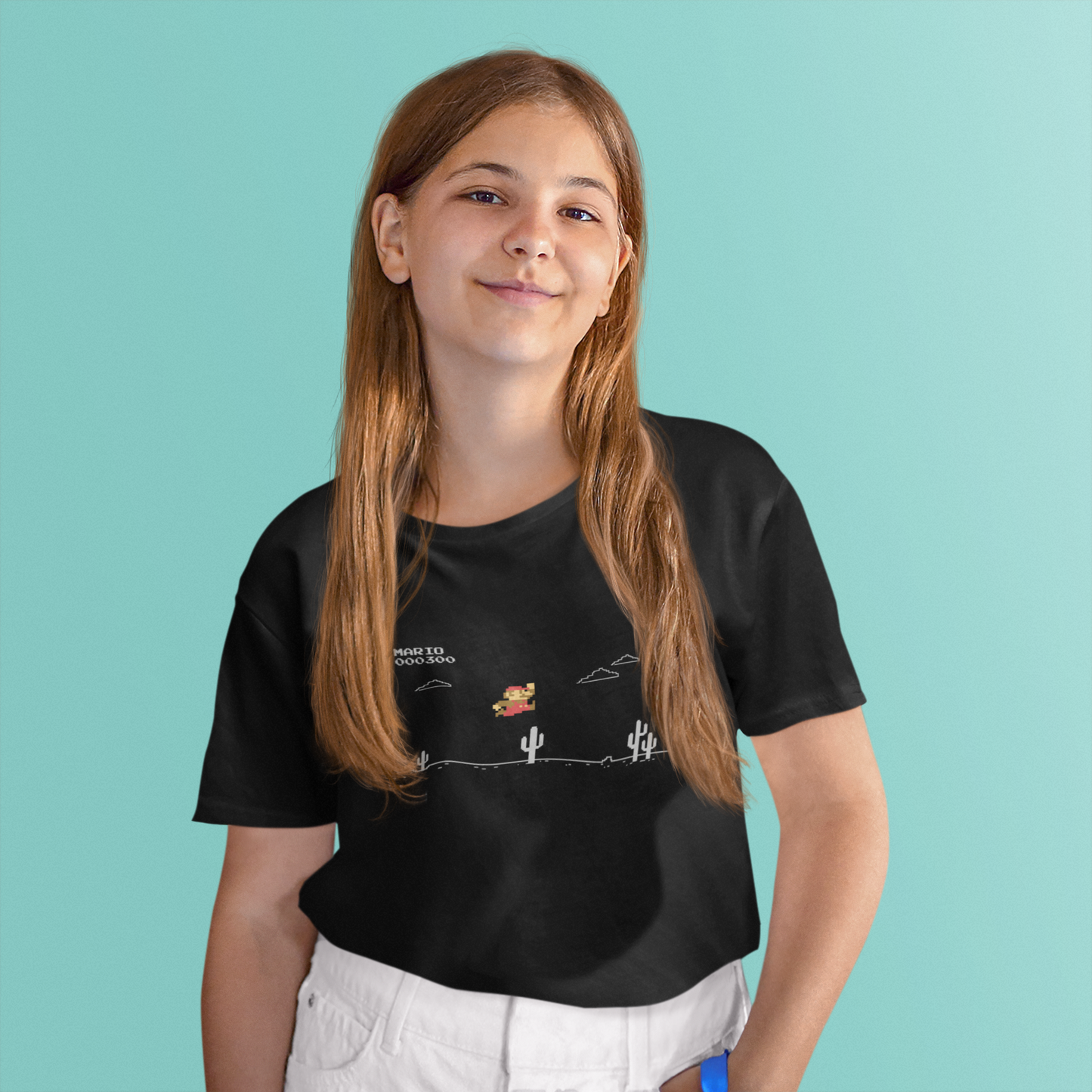 Mario x T-rex Kids T-Shirt (Girls)