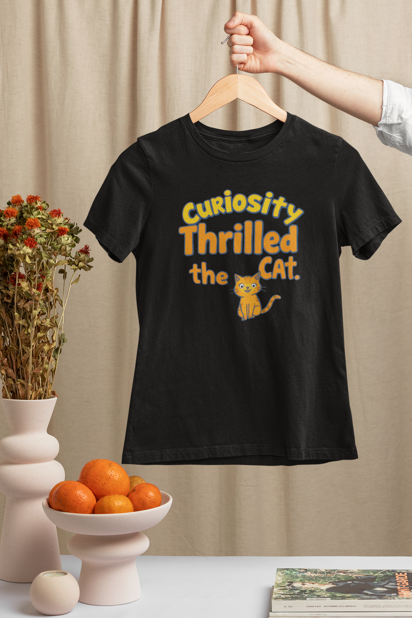 Curiosity Thrilled the Cat Women's T-Shirt