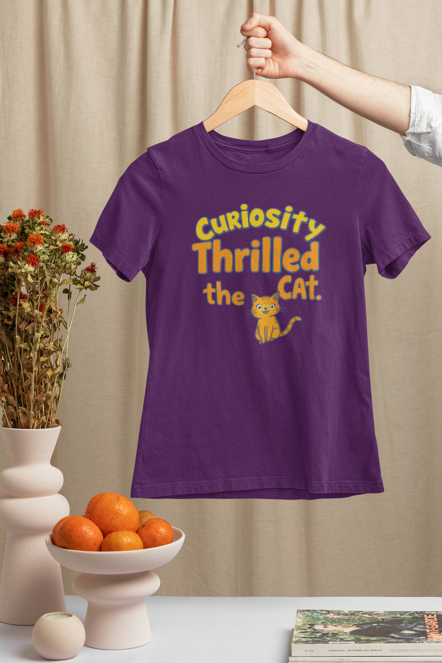 Curiosity Thrilled the Cat Women's T-Shirt