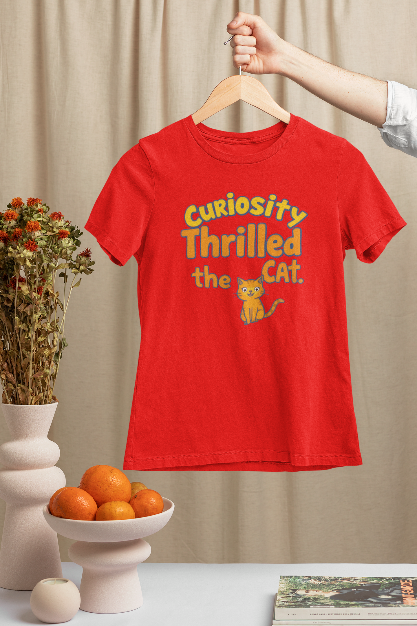 Curiosity Thrilled the Cat Women's T-Shirt