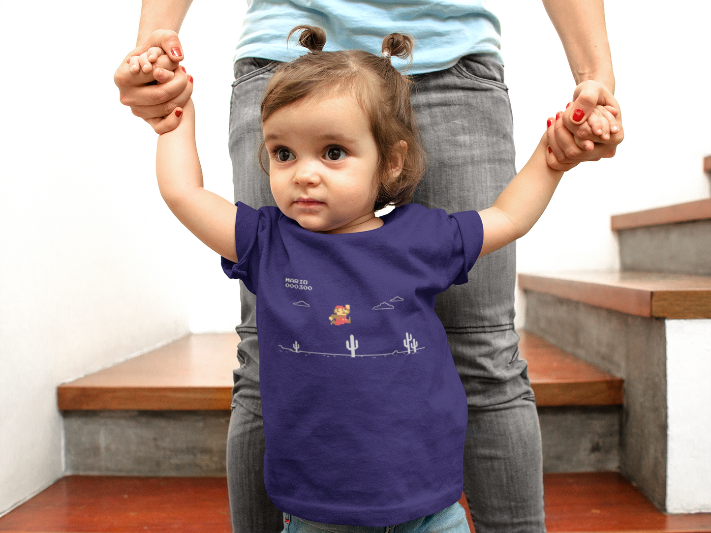 Mario x T-rex Toddler T-Shirt (Girls)
