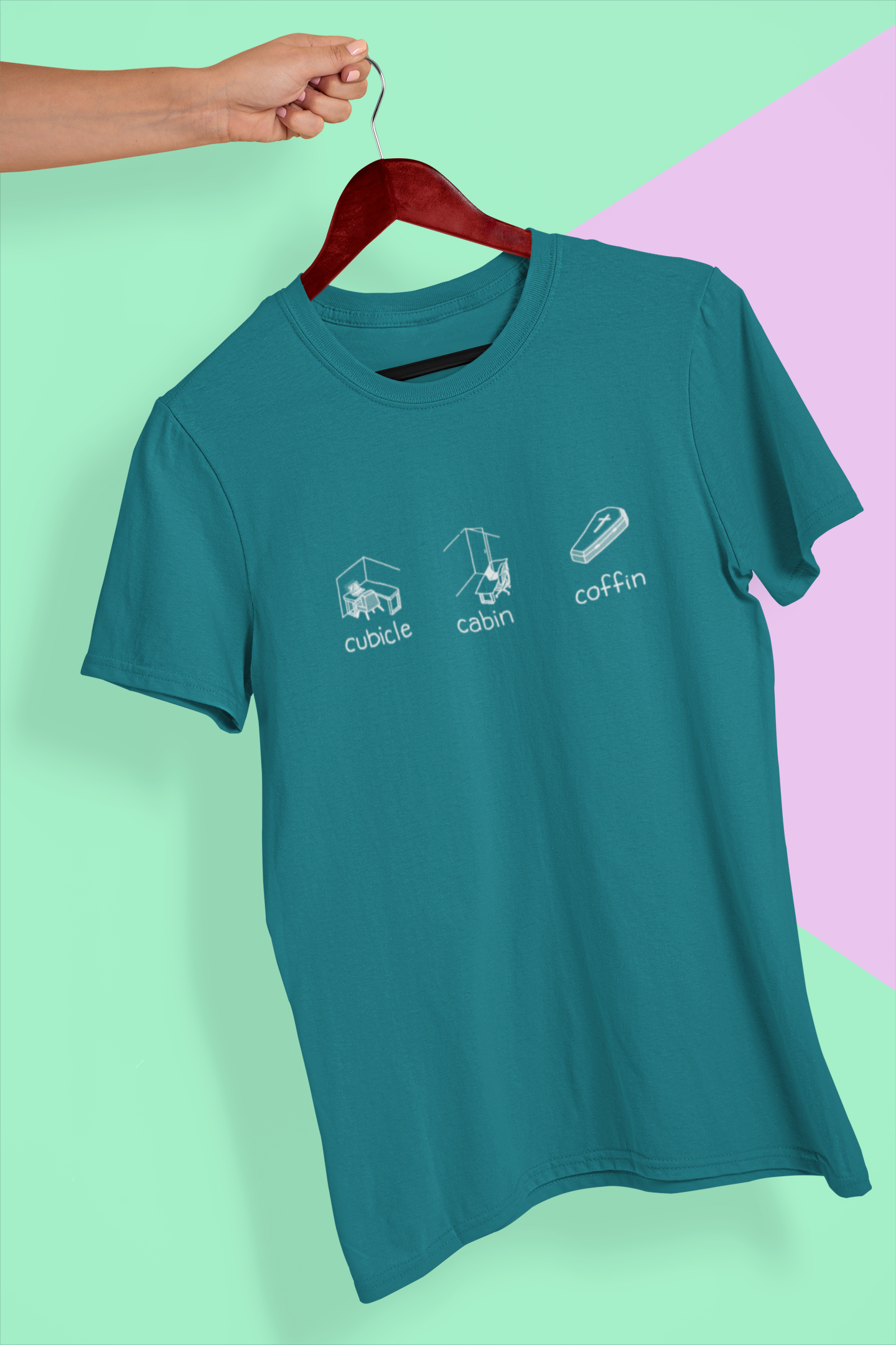 Cubicle Cabin Coffin Men's T-Shirt