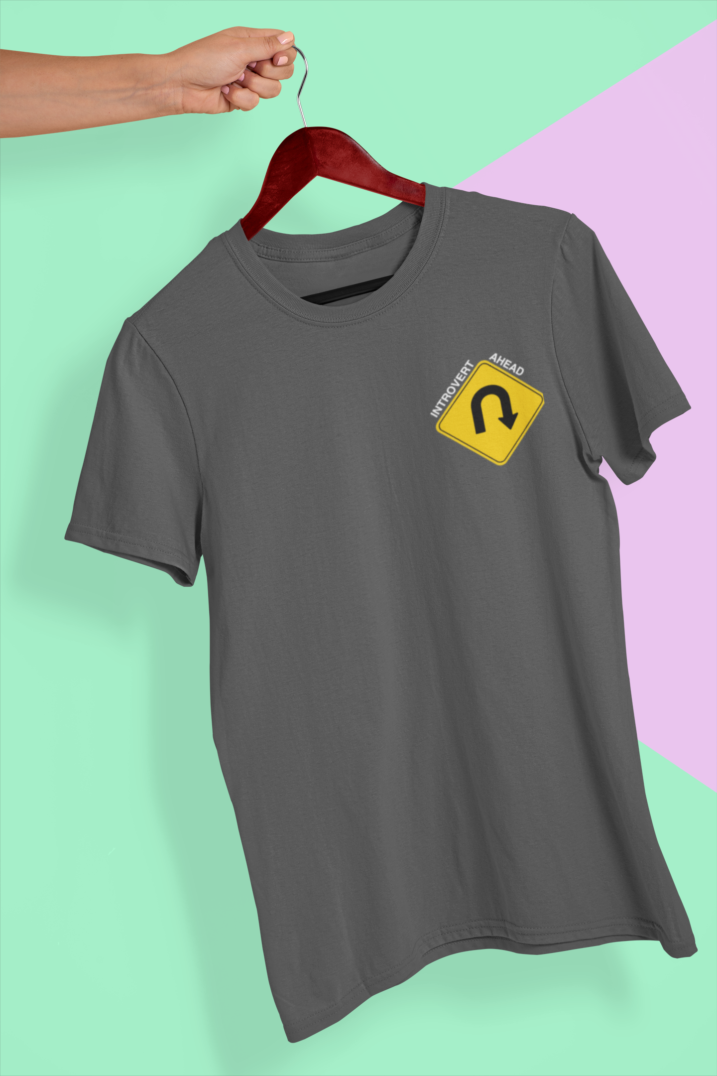 U-Turn Introvert Ahead Men's T-Shirt
