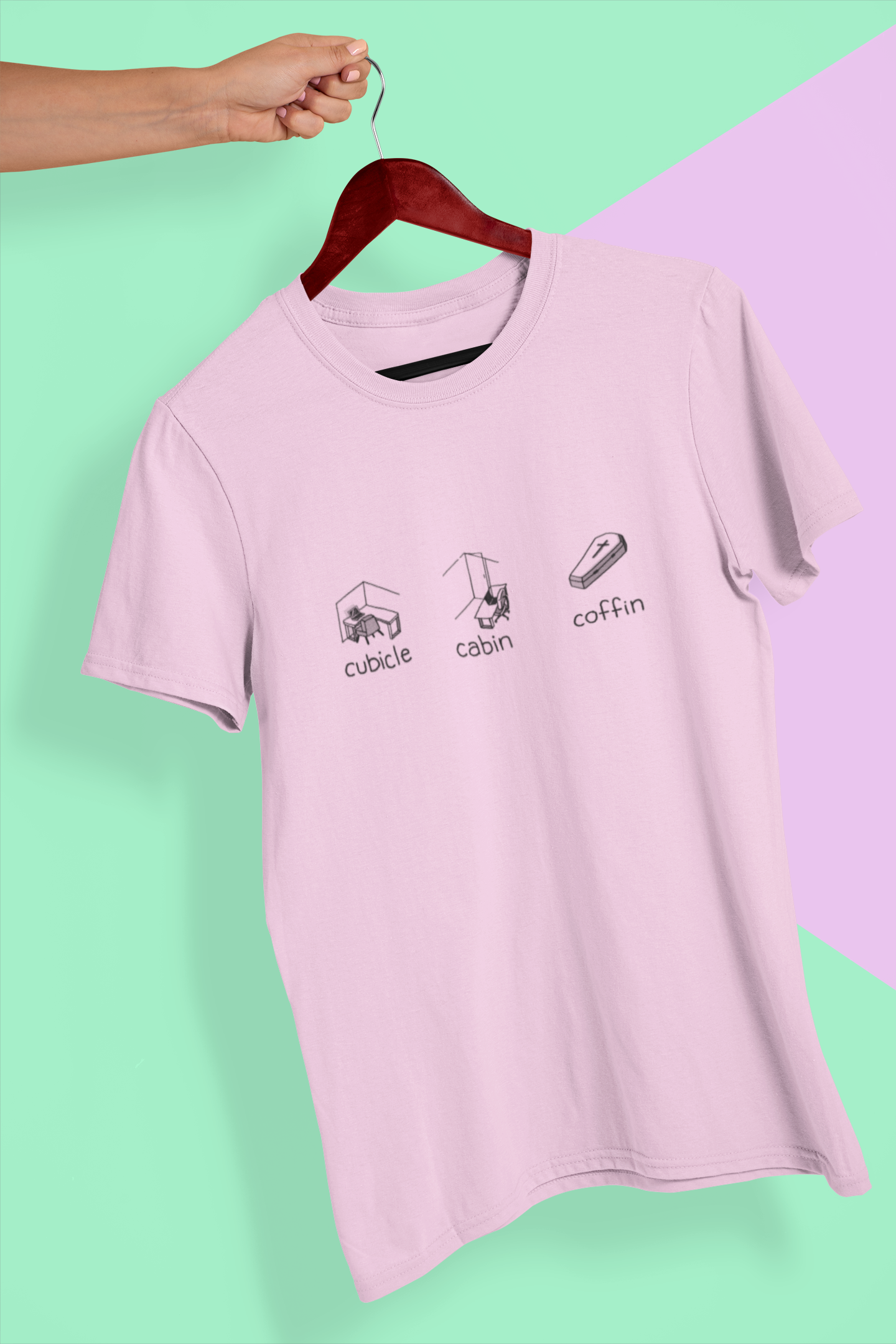 Cubicle Cabin Coffin Men's T-Shirt