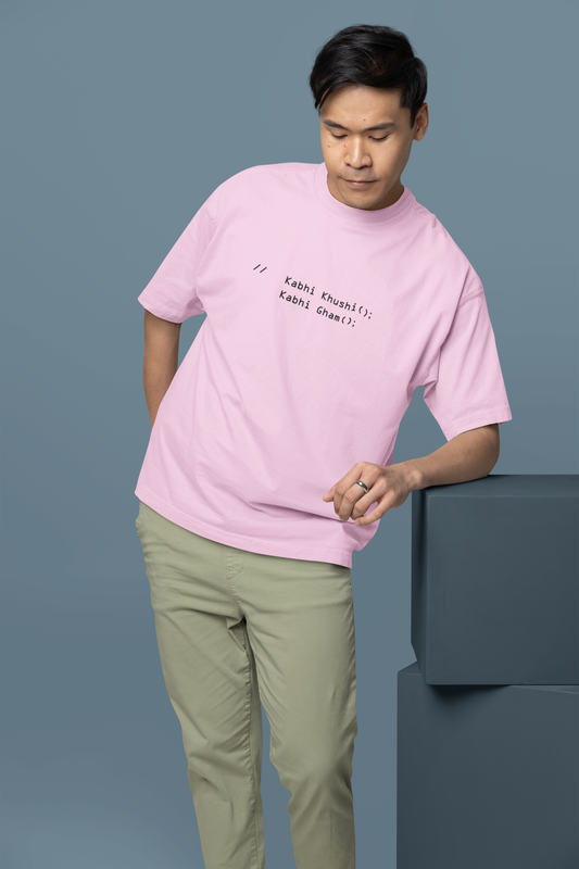 Kabhi Khushi Kabhi Gham Code Oversized Unisex T-Shirt